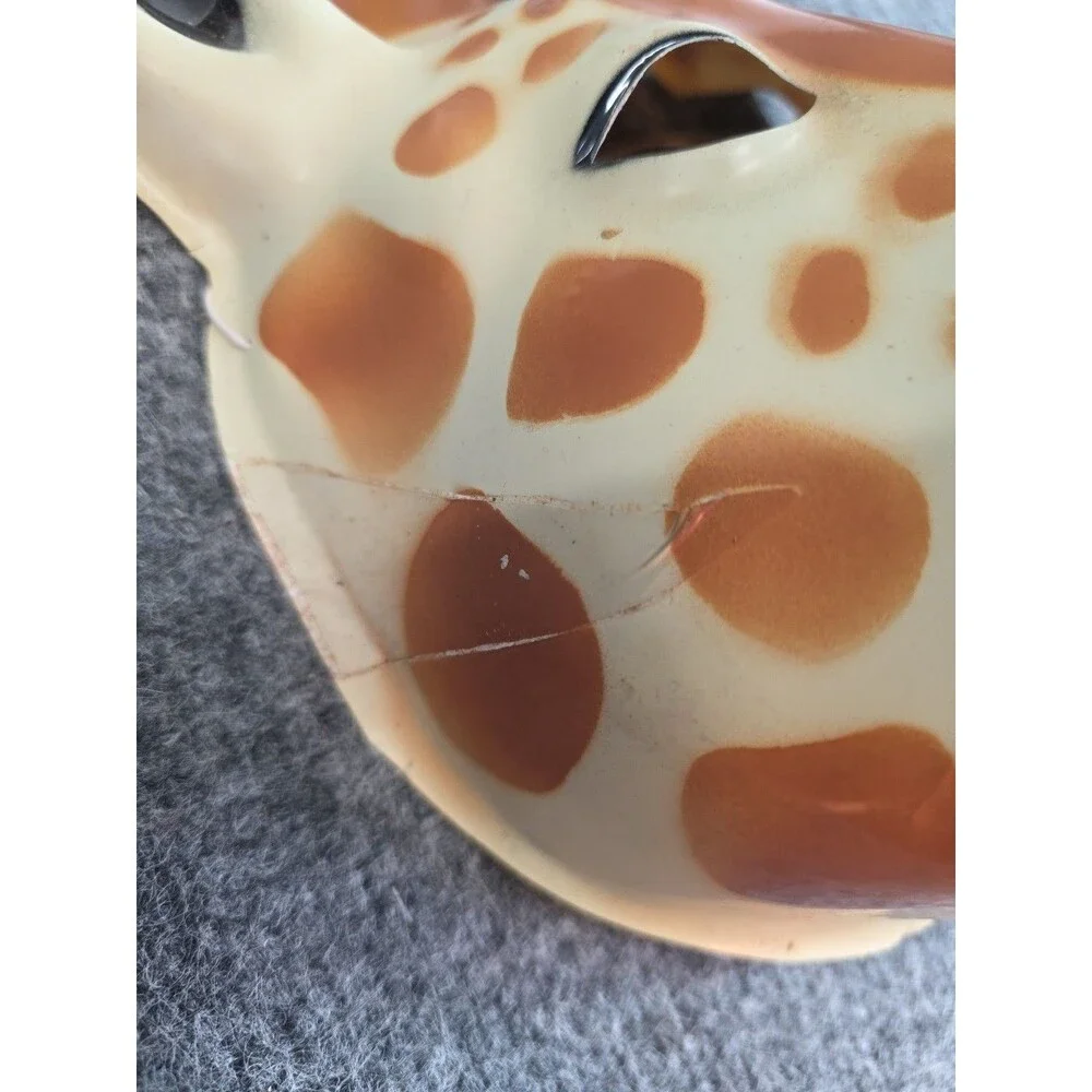 Vtg Mask Head Halloween K&M International Giraffe Zebra Tiger Vintage 94 Plastic